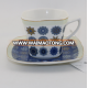 set of 6 80cc porcelain coffee cup and saucer set in petal gift box