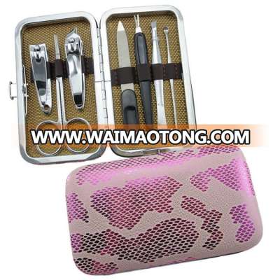 Wholesale colourful box nail care tools equipment manicure set