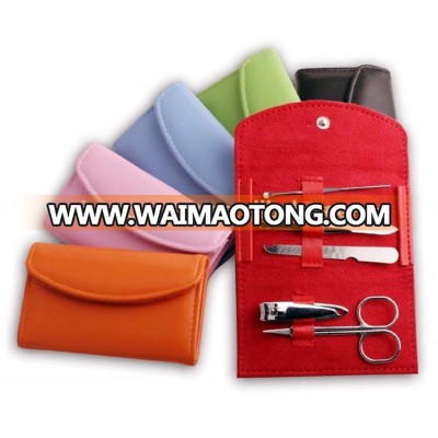 Best Selling custom logo Leather zinger Manicure &Pedicure Set