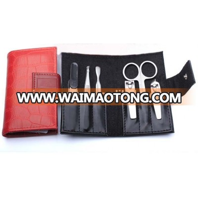 Hot Selling Personalized Deluxe Purse size Leather solingen manicure set