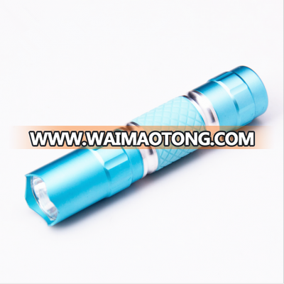 Manufacturer bulk sale candy color led flashlight with robber handle for gifts