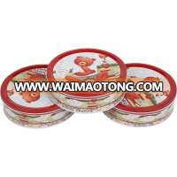 Wholesale bear printed round tinplate metal container biscuit storage box